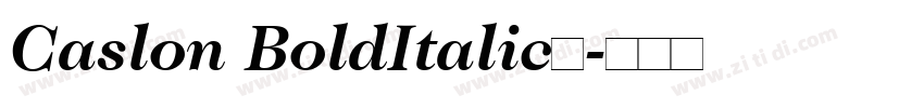 Caslon BoldItalic◆字体转换